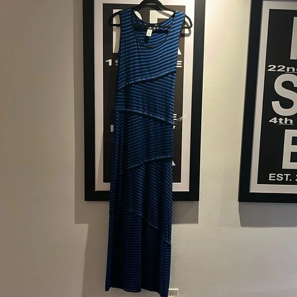 knee length dresses for ladies Knit Strapeless Stripe Tube Maxi Dress Black White Stripe / Xs